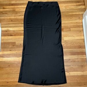 Express Black Silk Maxi Skirt